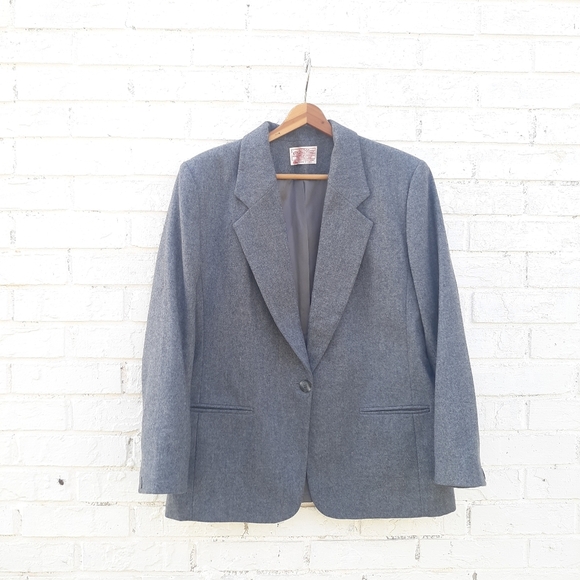 Vintage Pendleton Virgin Wool Blazer 14P - Picture 1 of 7